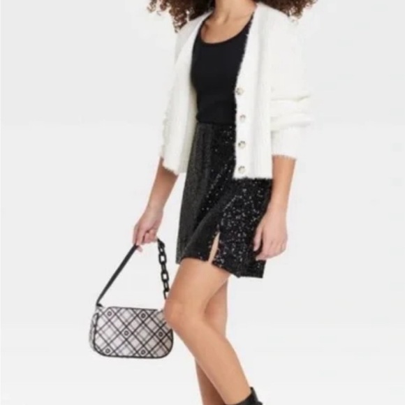 Girls Art Class black sequin skirt XL (14/16) NEW - Picture 2 of 7